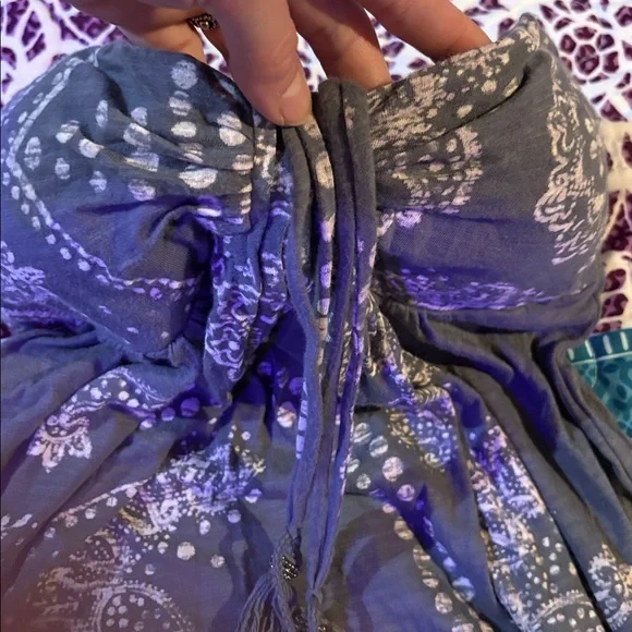 American Eagle Outfitters Grey Floral Paisley halter strap dress - Picture 6 of 8